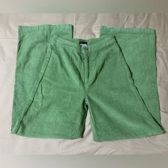 Roxy x Chloe Kim Green Corduroy Pants - Picture 2 of 13